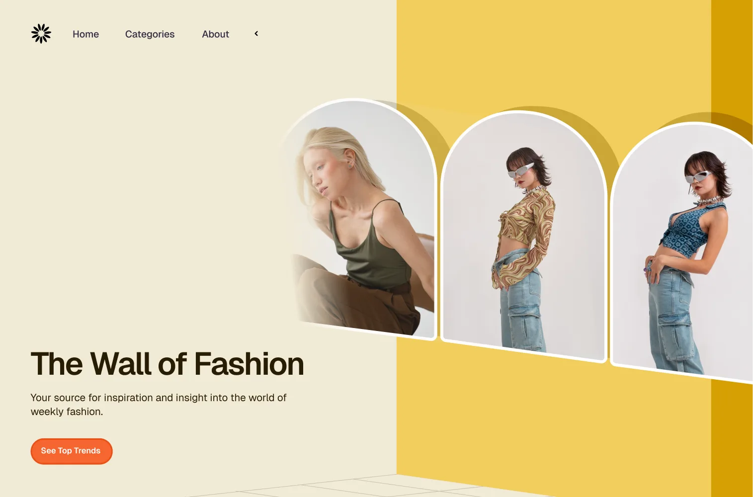 The Wall of Fashion — landing page